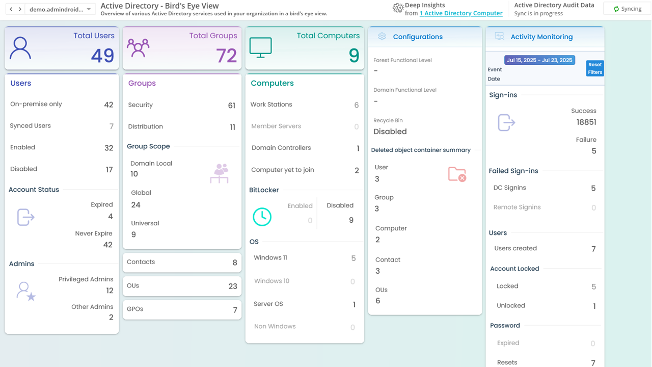 Active Directory Dashboard